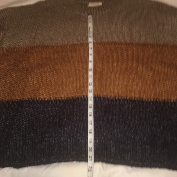 ✨️3 For $20✨️ Womens Large brown autumn color block sweater fall oversized - Picture 7 of 7